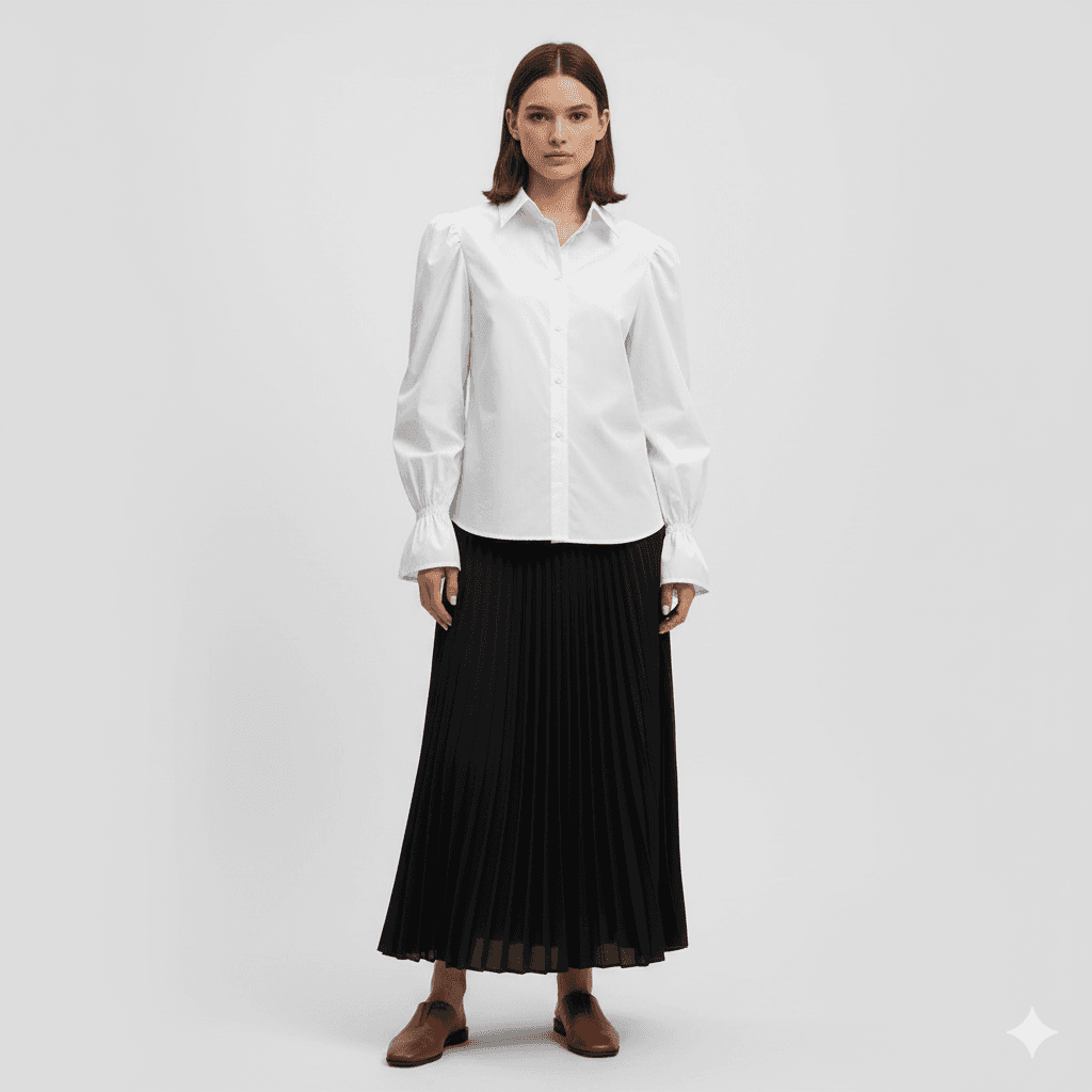 Chemise blanche oversize chic et moderne - image 1