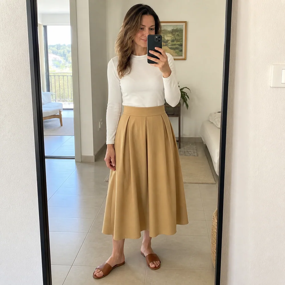 Cliente portant une tenue Tsniout