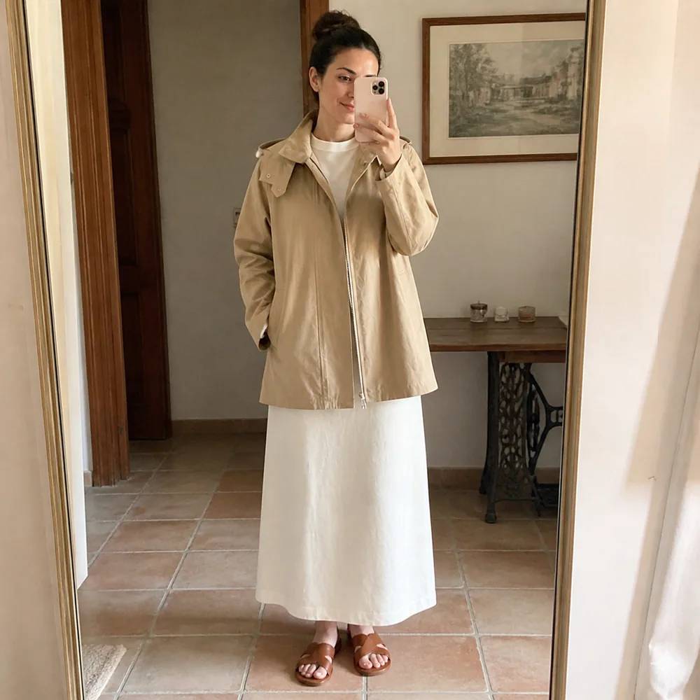 Cliente portant une tenue Tsniout