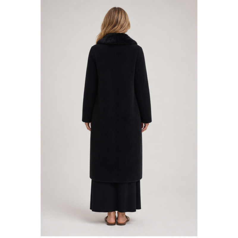 Manteau long fausse fourrure Tsniout — vue 2 — Fausse fourrure douce, coupe longue